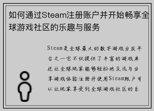 如何通过Steam注册账户并开始畅享全球游戏社区的乐趣与服务